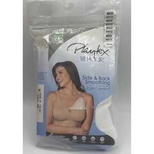 Playtex 18-Hour Seamless Smoothing Wirefree Bra 4049 Size 40DD NEW White